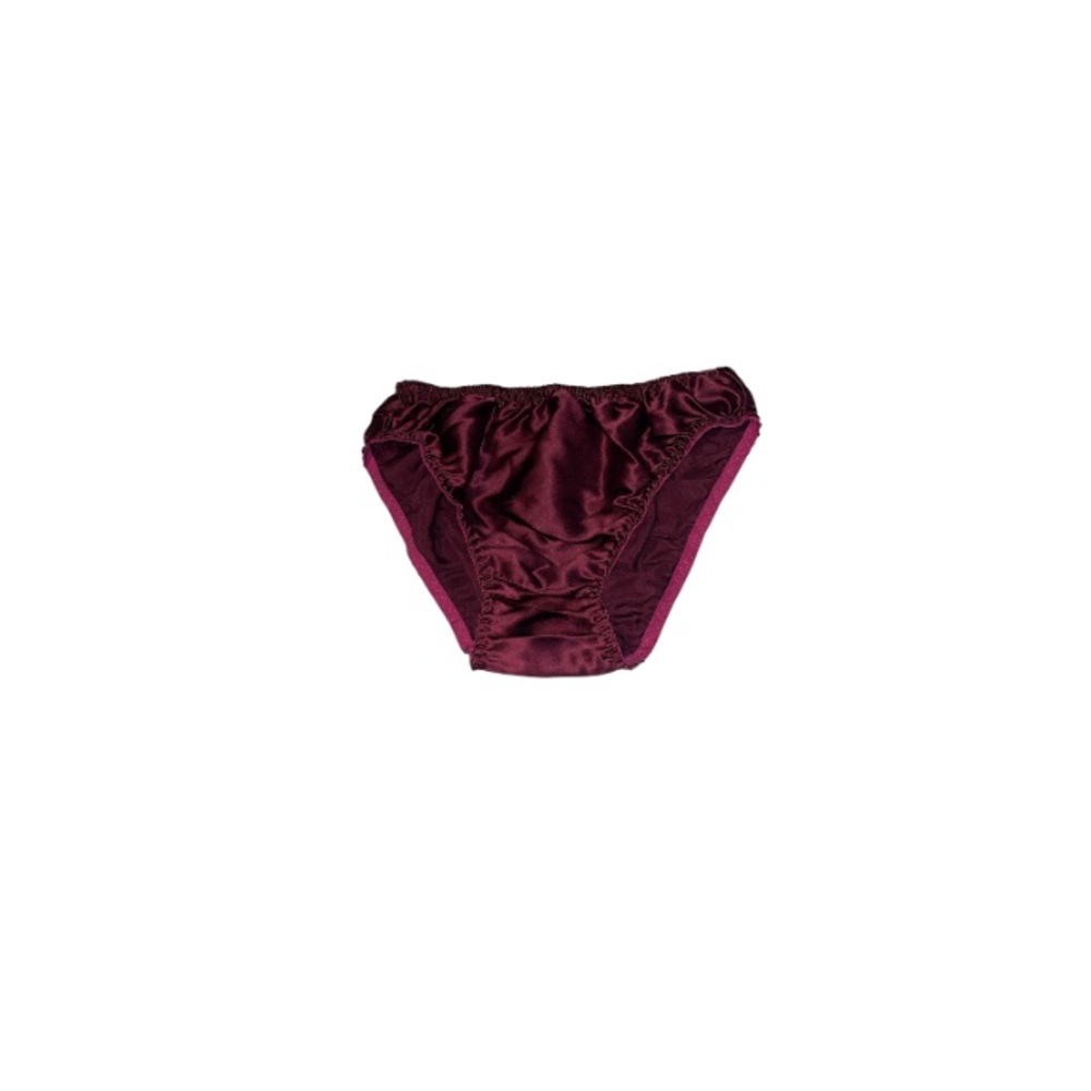Vintage Maroon Silk Panties - Women’s Size Large